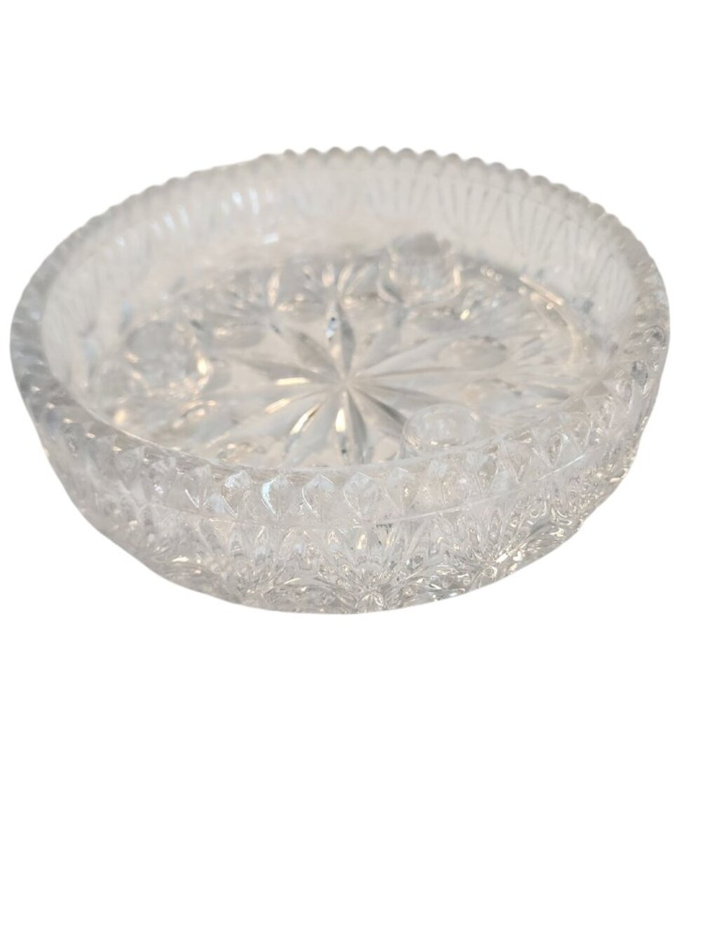 VTG Princess House 24% Lead Crystal 3 Taper Candle Holder AshTray